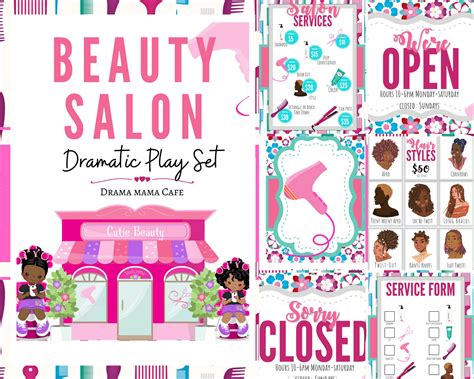 beauty salon pretend play